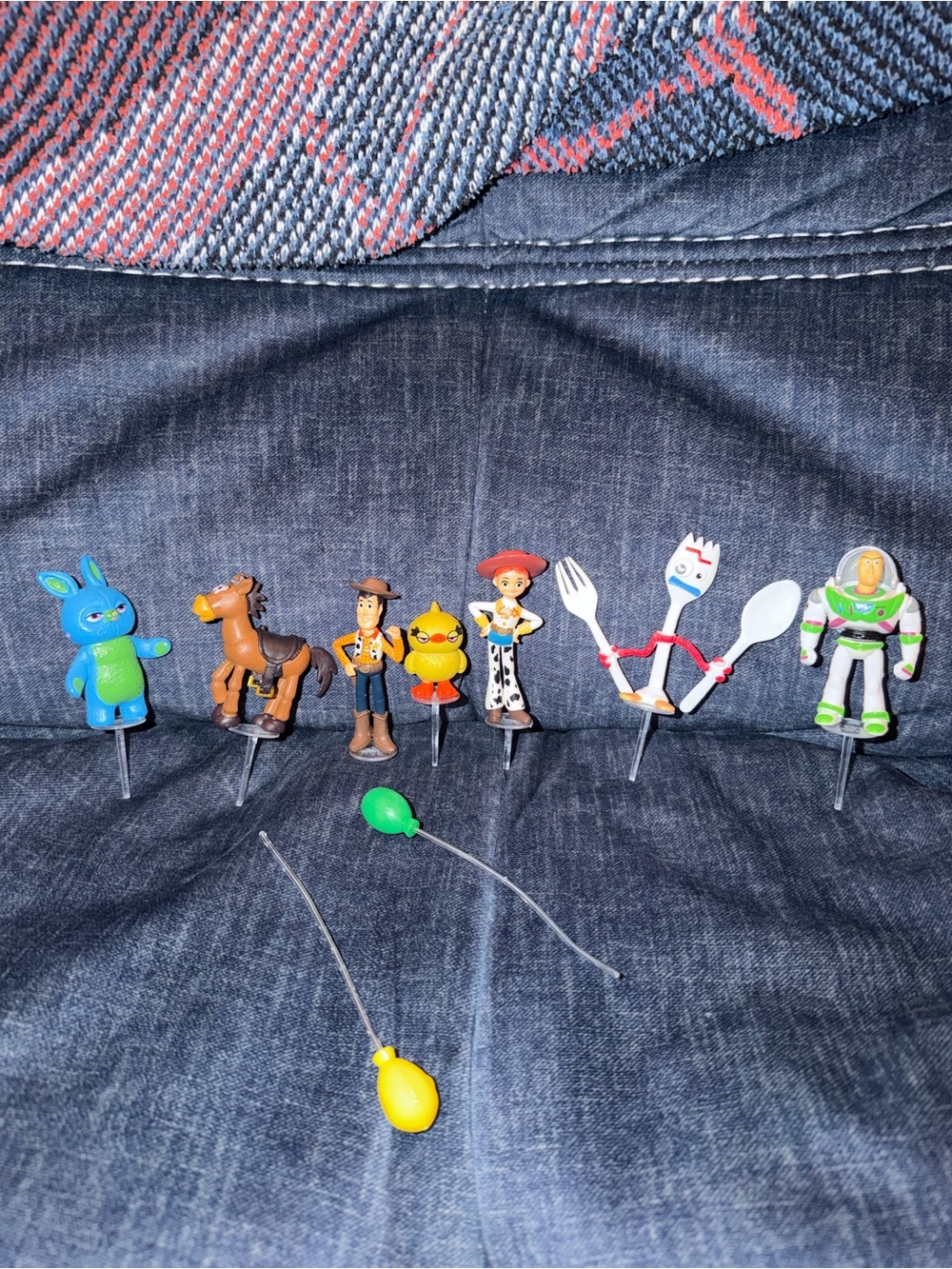 Toy Story Character Cake Toppers Set - Blue, Brown, Yellow, Red, White, Green